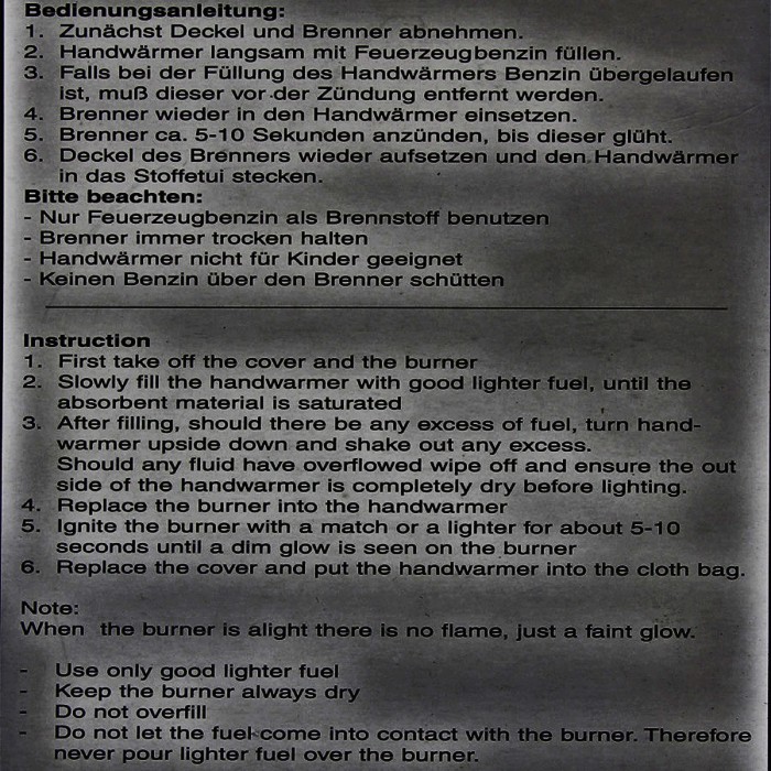 MFH, Handwärmer, Taschenwärmer, chrom, Transportbeutel